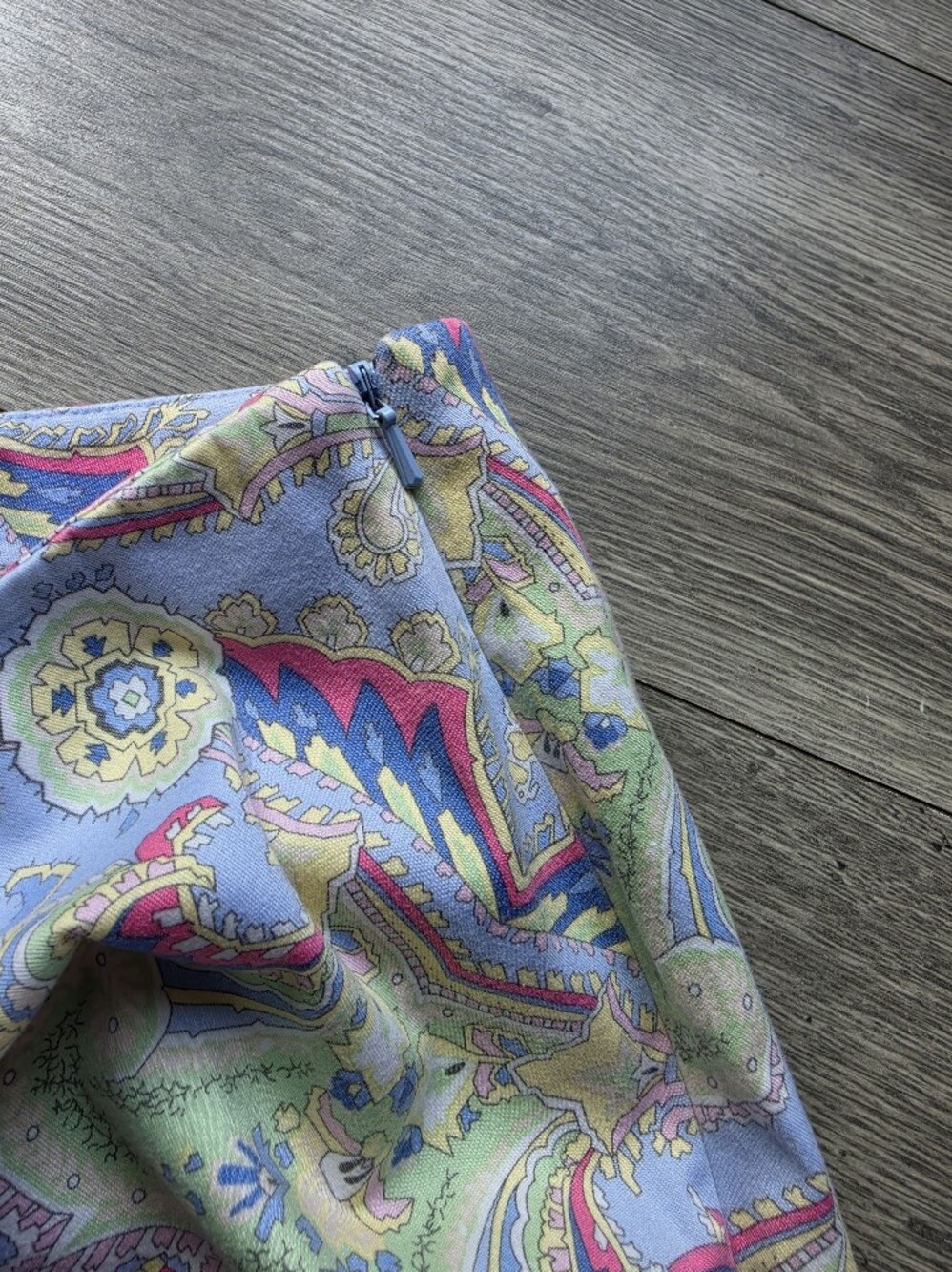 Lauren Ralph Lauren Pastel Paisley Ankle Pants - Light Blue Multi 22W - Picture 4 of 6